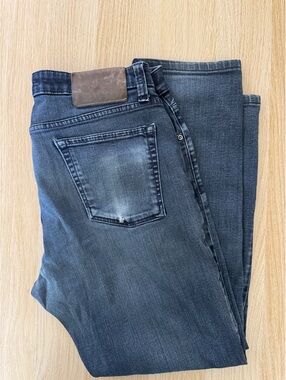 Men’s Agave Denim Slim straight the rocker worn in distressed size 36